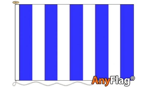 Blue and White Striped Custom Printed AnyFlag®